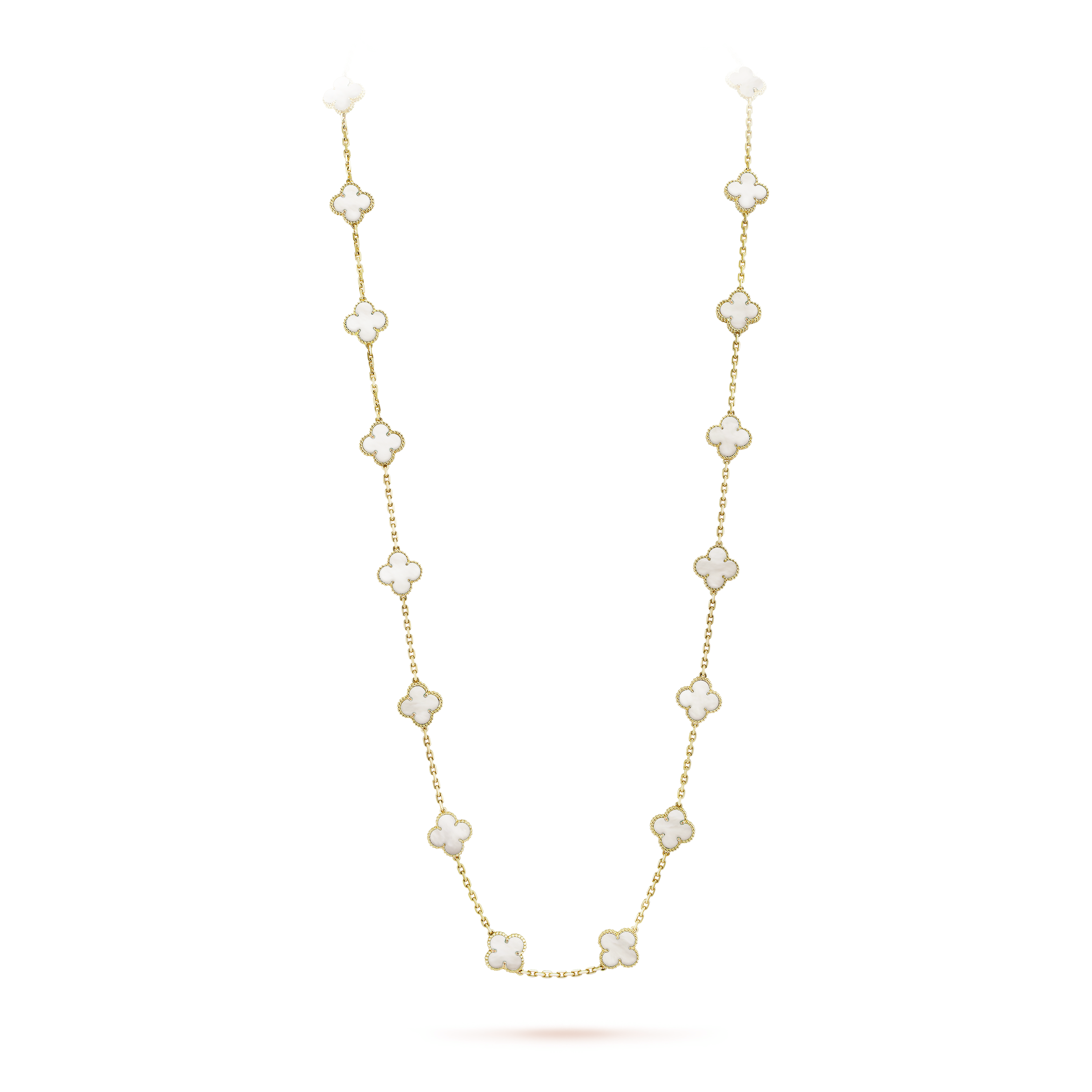 Van Cleef & Arpels Pearl Vintage Alhambra 20 Motifs Necklace